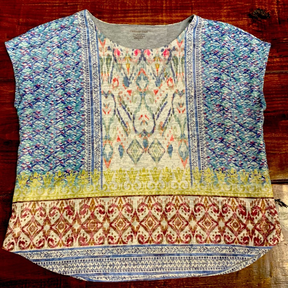 Coldwater Creek cap-sleeve top. Size XL